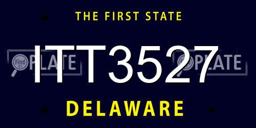 ITT3527 Delaware License Plate