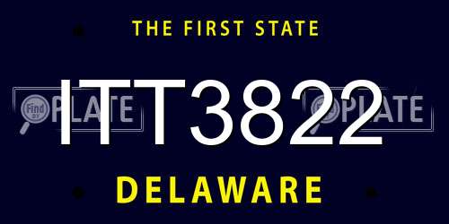 ITT3822 Delaware License Plate