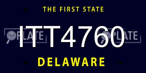 ITT4760 Delaware License Plate