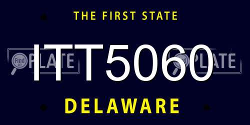 ITT5060 Delaware License Plate