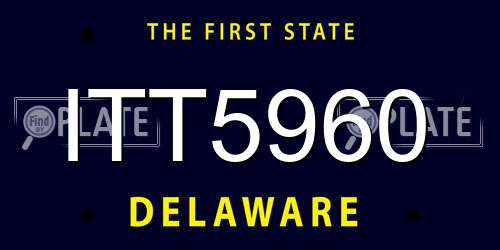 ITT5960 Delaware License Plate