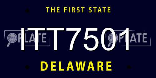 ITT7501 Delaware License Plate