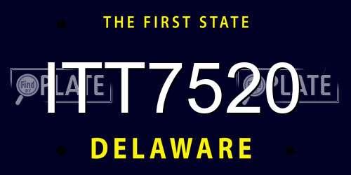 ITT7520 Delaware License Plate