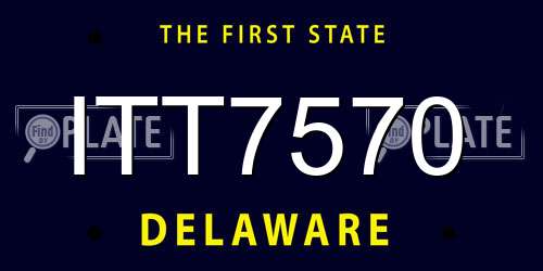 ITT7570 Delaware License Plate
