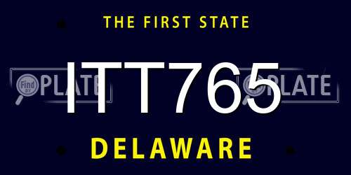 ITT765 Delaware License Plate