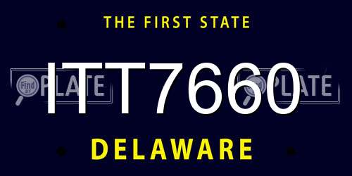 ITT7660 Delaware License Plate