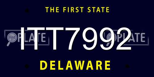 ITT7992 Delaware License Plate