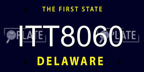 ITT8060 Delaware License Plate