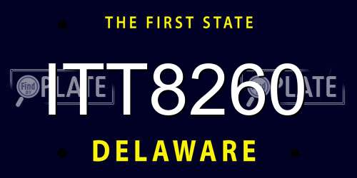 ITT8260 Delaware License Plate