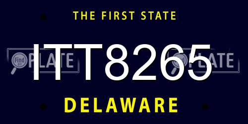 ITT8265 Delaware License Plate