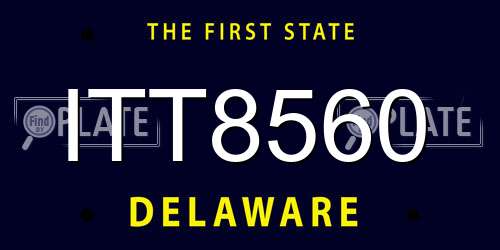 ITT8560 Delaware License Plate
