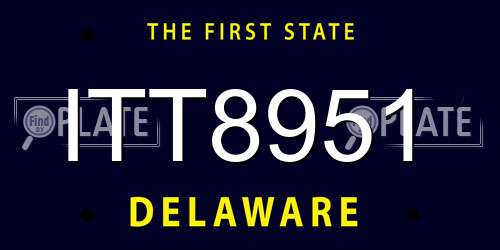 ITT8951 Delaware License Plate