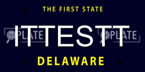 ITTESTT Delaware License Plate