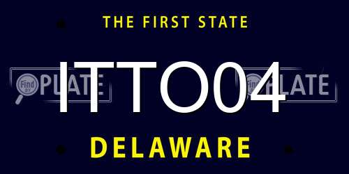 ITTO04 Delaware License Plate