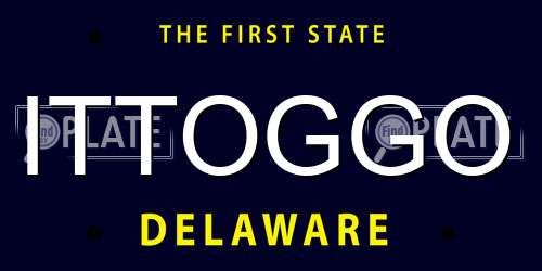 ITTOGGO Delaware License Plate
