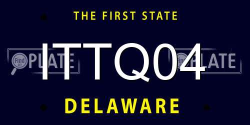 ITTQ04 Delaware License Plate