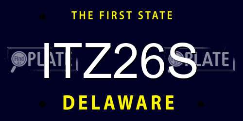 ITZ26S Delaware License Plate