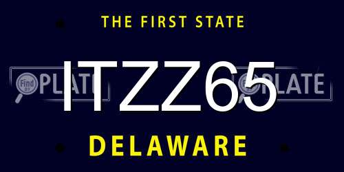ITZZ65 Delaware License Plate