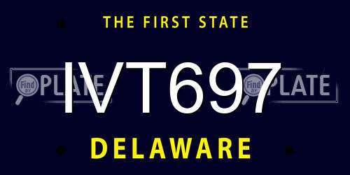 IVT697 Delaware License Plate