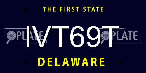 IVT69T Delaware License Plate