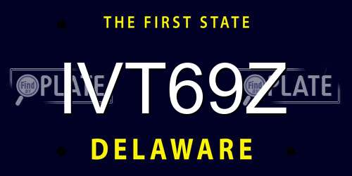 IVT69Z Delaware License Plate