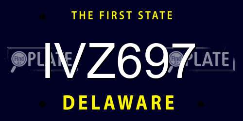 IVZ697 Delaware License Plate