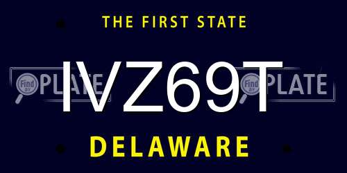 IVZ69T Delaware License Plate