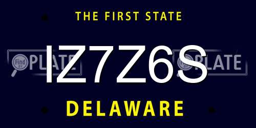 IZ7Z6S Delaware License Plate