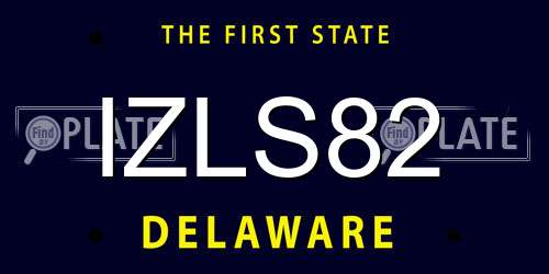 IZLS82 Delaware License Plate