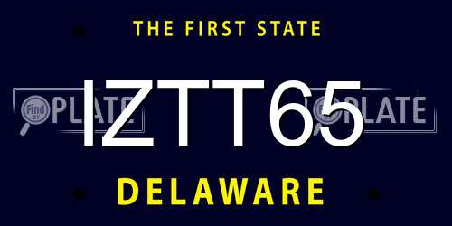 IZTT65 Delaware License Plate