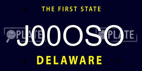 J00OSO Delaware License Plate