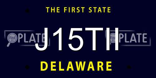 J15TII Delaware License Plate