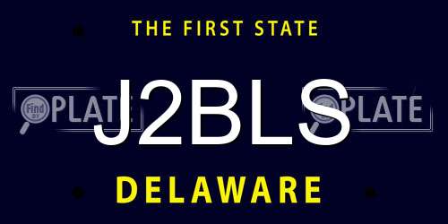 J2BLS Delaware License Plate