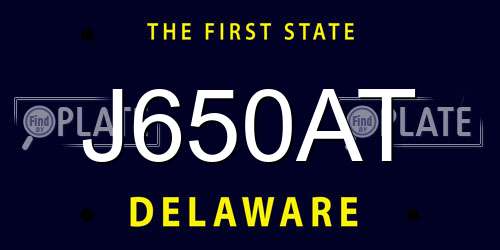 J650AT Delaware License Plate