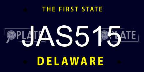 JAS515 Delaware License Plate