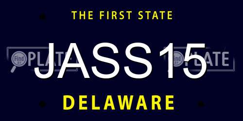 JASS15 Delaware License Plate