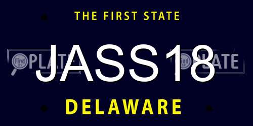 JASS18 Delaware License Plate