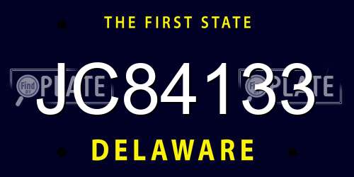 JC84133 Delaware License Plate