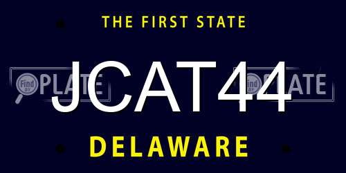 JCAT44 Delaware License Plate