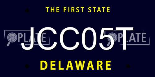 JCC05T Delaware License Plate