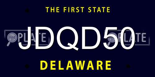 JDQD50 Delaware License Plate