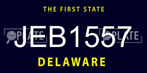 JEB1557 Delaware License Plate
