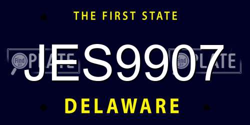 JES9907 Delaware License Plate