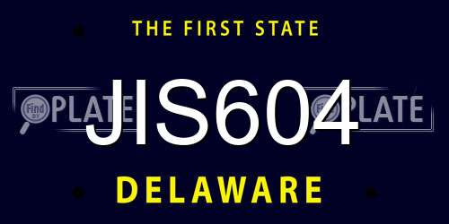 JIS604 Delaware License Plate