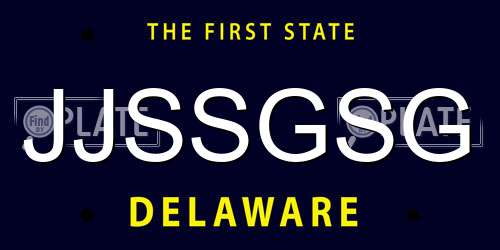JJSSGSG Delaware License Plate