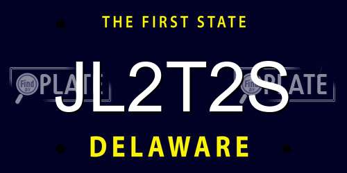 JL2T2S Delaware License Plate