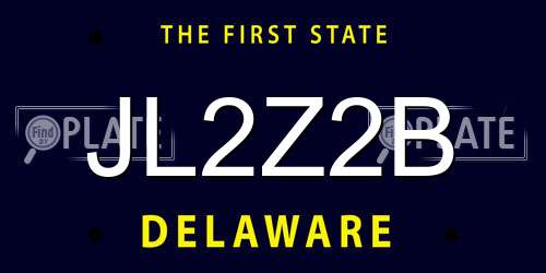 JL2Z2B Delaware License Plate