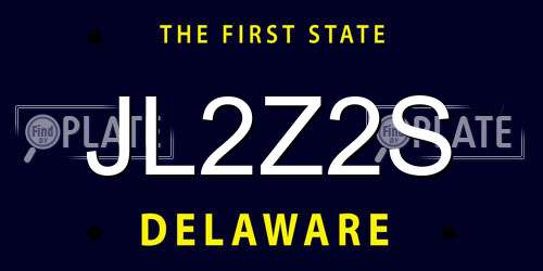 JL2Z2S Delaware License Plate