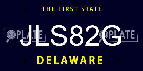 JLS82G Delaware License Plate