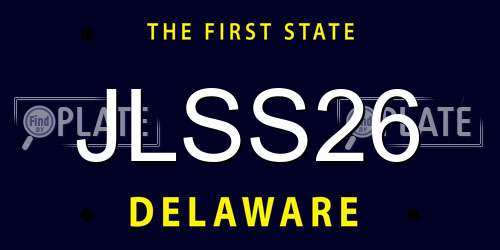 JLSS26 Delaware License Plate
